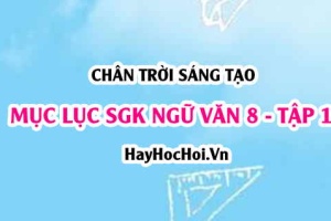 Mục lục SGK Ngữ Văn 8 Chân trời sáng tạo Tập 1